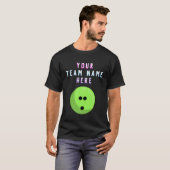 Neon Green Bowling Ball | Name des Bowling-Teams T-Shirt (Vorne ganz)