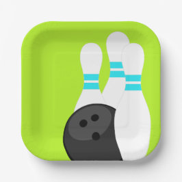 Neon Green Bowling Party Paper Teller