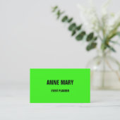 Neon Green Bright Colorful Wedding Event 2025 Visitenkarte (Stehend Vorderseite)
