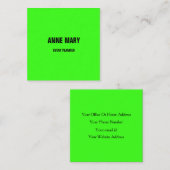 Neon Green Bright farbenfrohe Hochzeitsveranstaltu Terminkarte (Vorne/Hinten)