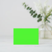 Neon Green Business Card – Custom Look Visitenkarte (Stehend Vorderseite)