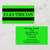 Neon Green Business Card Visitenkarte (Vorne/Hinten)