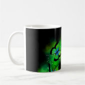 Neon Green Butterflies Kaffeetasse (Links)