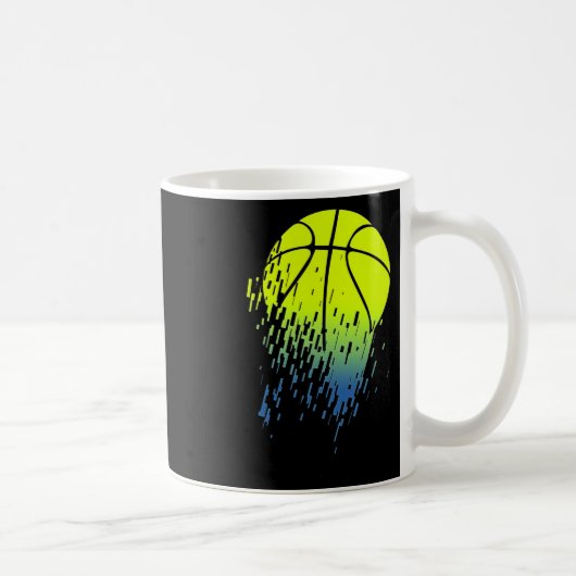 Neon Green Bysketbyll Urbyn Graphic desintegration Kaffeetasse (Rechts)