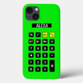 Neon Green Calculator mit Keypad Case-Mate iPhone Hülle (Rückseite)