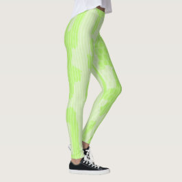 Neon Green Camouflage Inspiriert Abstrakte Legging Leggings