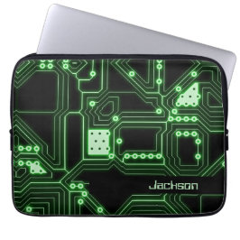 Neon Green Circuit Board | PERSONALISIERT Laptopschutzhülle