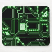 Neon Green Circuit Board | PERSONALISIERT Mousepad (Vorne)
