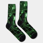 Neon Green Circuit Board Socken (Rechts)