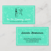 Neon Green Classy Art Haustier Hund Golden Retriev Visitenkarte (Vorne/Hinten)