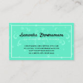 Neon Green Classy Art Haustier Hund Golden Retriev Visitenkarte (Rückseite)