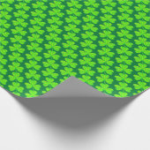 Neon Green Clover Musterpapier Geschenkpapier (Ecke)