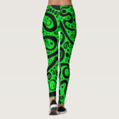 Neon Green Coils Leggings (Rückseite)
