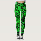 Neon Green Coils Leggings (Vorderseite)