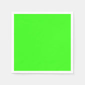 Neon Green Color Standard Cocktail Paper Serviette (Vorderseite)
