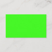 Neon Green Custom Business Card Visitenkarte (Vorderseite)