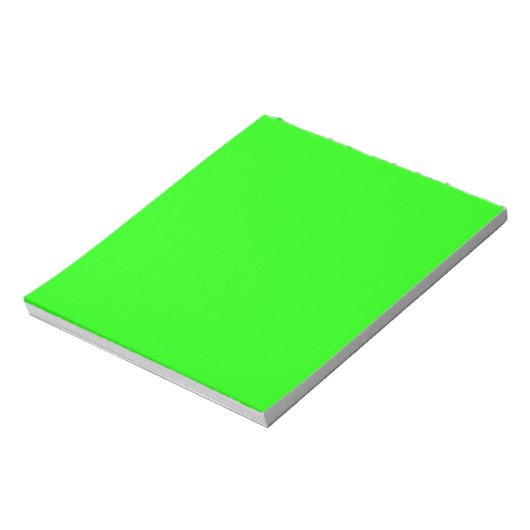 Neon Green Custom Cfarbed personalisiert Notizblock (Rotiert)