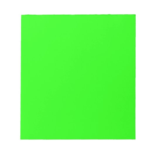 Neon Green Custom Cfarbed personalisiert Notizblock (Vorderseite)