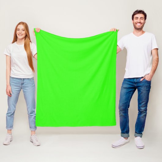 Neon Green Custom Fleece Blanket (Beispiel)