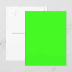 Neon Green Custom Holiday Postcard Feiertagspostkarte