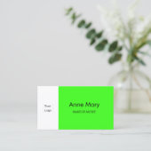 Neon Green Custom Logo Makeust Artist Salon Modern Visitenkarte (Stehend Vorderseite)