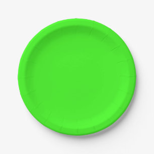 Neon Green Custom Paper Plate Pappteller