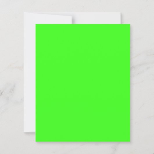 Neon Green Custom Paper Sheet (Rückseite)