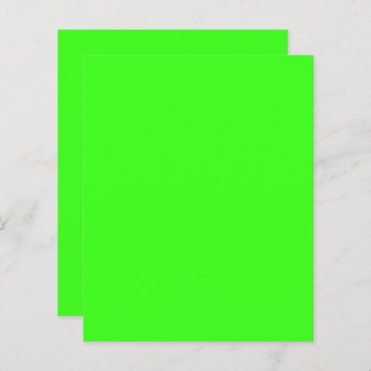 Neon Green Custom Paper Sheet (Vorne/Hinten)