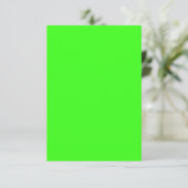 Neon Green Custom Response Card RSVP Karte (Stehend Vorderseite)