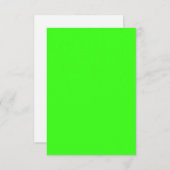 Neon Green Custom Response Card RSVP Karte (Vorne/Hinten)