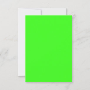 Neon Green Custom Response Card RSVP Karte
