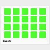 Neon Green Custom Square Aufkleber (Blatt)