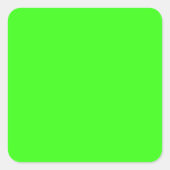 Neon Green Custom Square Aufkleber (Vorderseite)