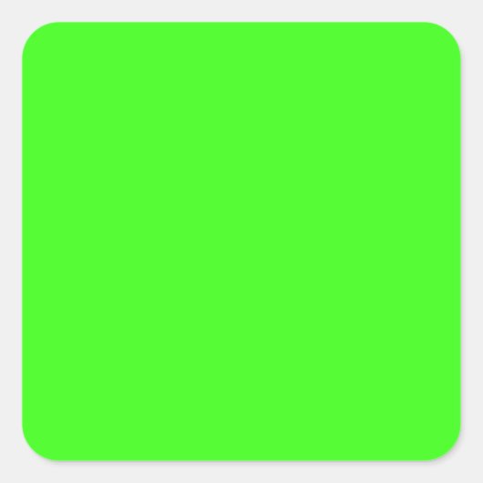 Neon Green Custom Square Aufkleber (Vorderseite)