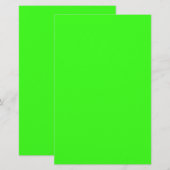 Neon Green Custom Stationery Set Briefpapier (Vorne/Hinten)