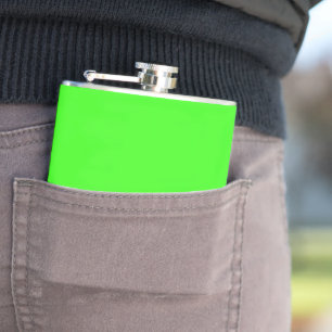 Neon Green Custom Vinyl Wrapped Flask Flachmann