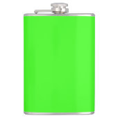 Neon Green Custom Vinyl Wrapped Flask Flachmann (Vorderseite)