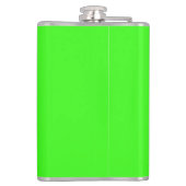 Neon Green Custom Vinyl Wrapped Flask Flachmann (Rückseite)