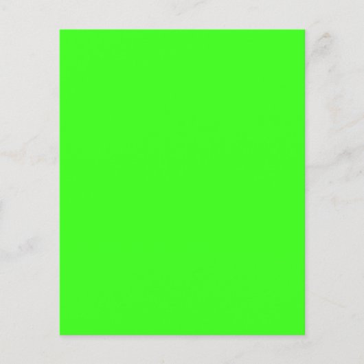Neon Green Customizable Flyer (Vorne)