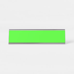 Neon Green Desk Name Plate Schreibtischnamensplakette