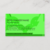 Neon green Dog Walker Service French Bulldog Visitenkarte (Rückseite)