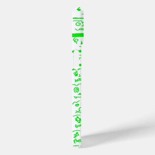 Neon Green Doodle iPhone Case – Abstract Line Art (Rückseite / Rechts)