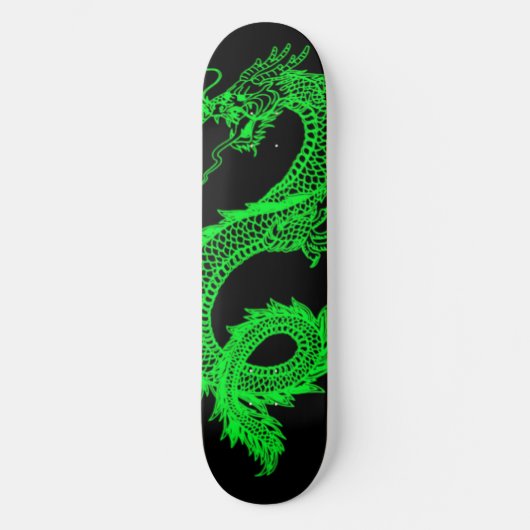 Neon Green Dragon Skateboard Deck (Vorderseite)