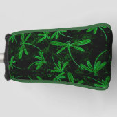 Neon Green Dragonflies Golf Headcover (Vorderseite)