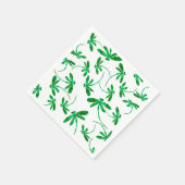 Neon Green Dragonfly Frenzy Serviette (Ecke)
