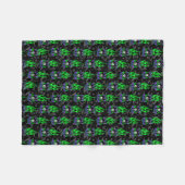Neon Green Eight Ball Fleecedecke (Vorderseite (Horizontal))