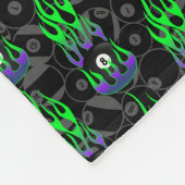 Neon Green Eight Ball Fleecedecke (Ecke)