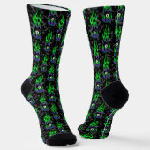 Neon Green Eight Ball Socken (Gewinkelt)