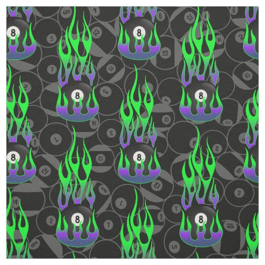 Neon Green Eight Ball Stoff (Muster)