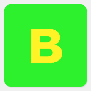 Neon Green Elegant Yellow Color Trendy Mode Quadratischer Aufkleber